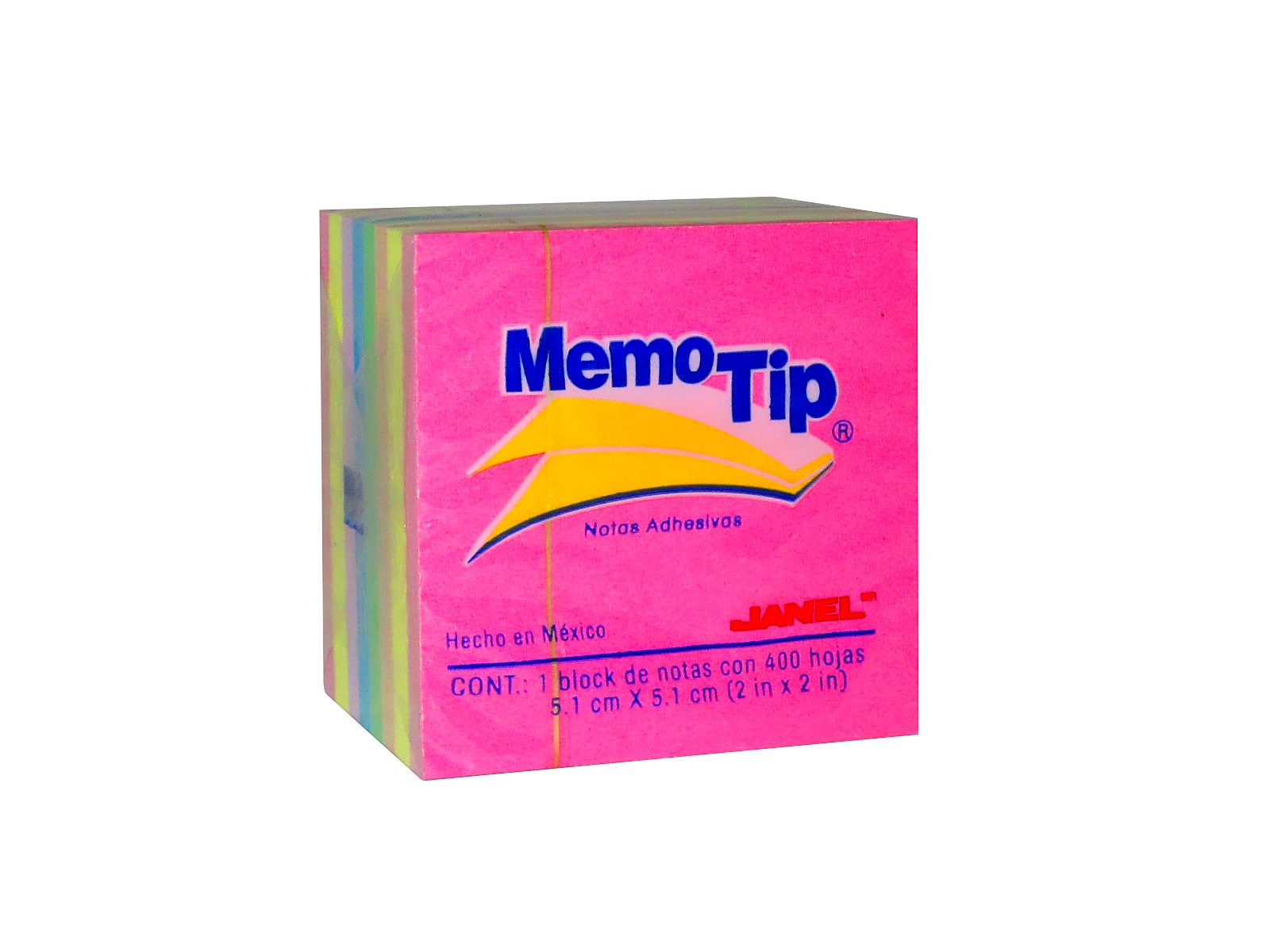 BLOCK MEMOTIP 659 2 X 2 MINI CUBO NEON C/400 HJS JANEL      