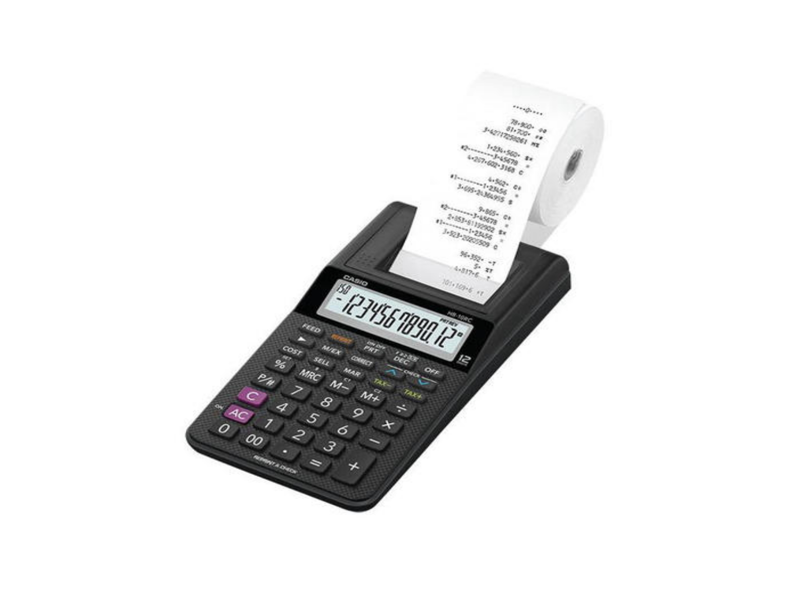 CALCULADORA CASIO HR-10RC-WA C/IMPRESOR 12 DIG PORTATIL     