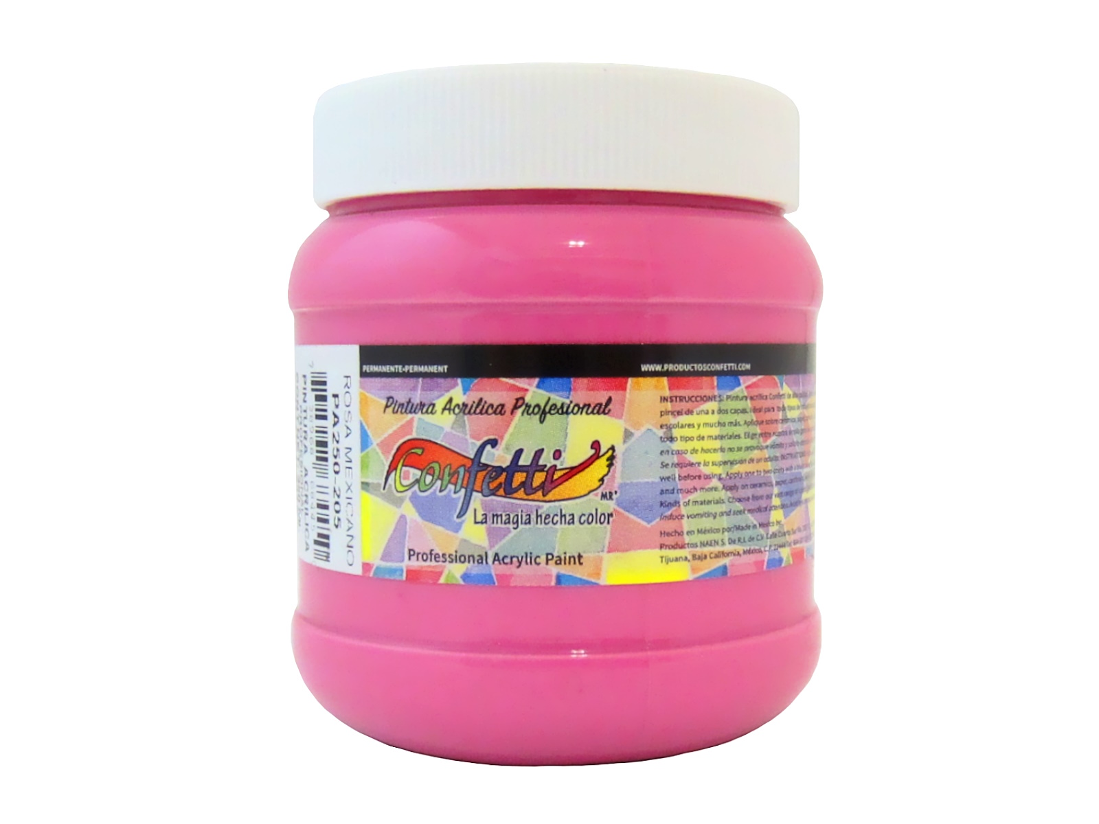 PINTURA ACRILICA 250 ML ROSA MEXICANO PA250-205 CONFETTI    