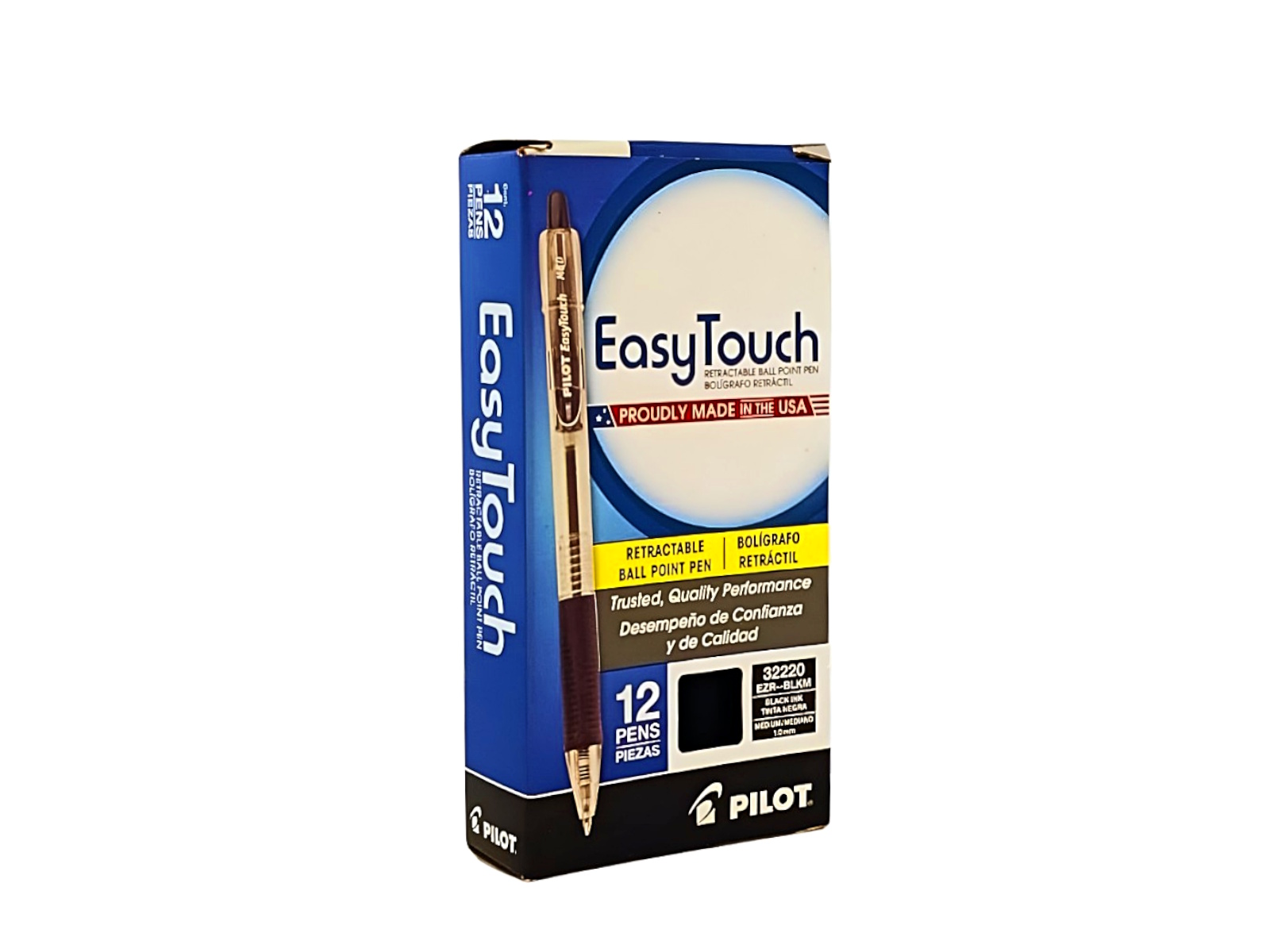 BOLIGRAFO EASY TOUCH RETRACTIL MEDIANO NEG.#32220 C/12 PILOT