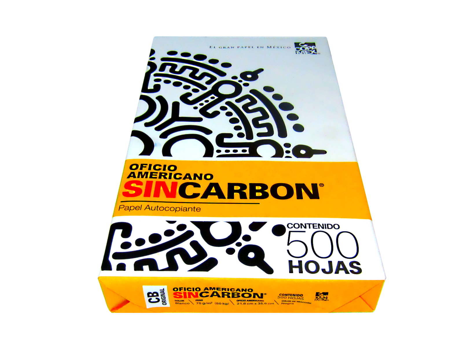 PAPEL AUTOCOPIA CB 75 GRS. BCO. T/OFICIO PAQ C/500          