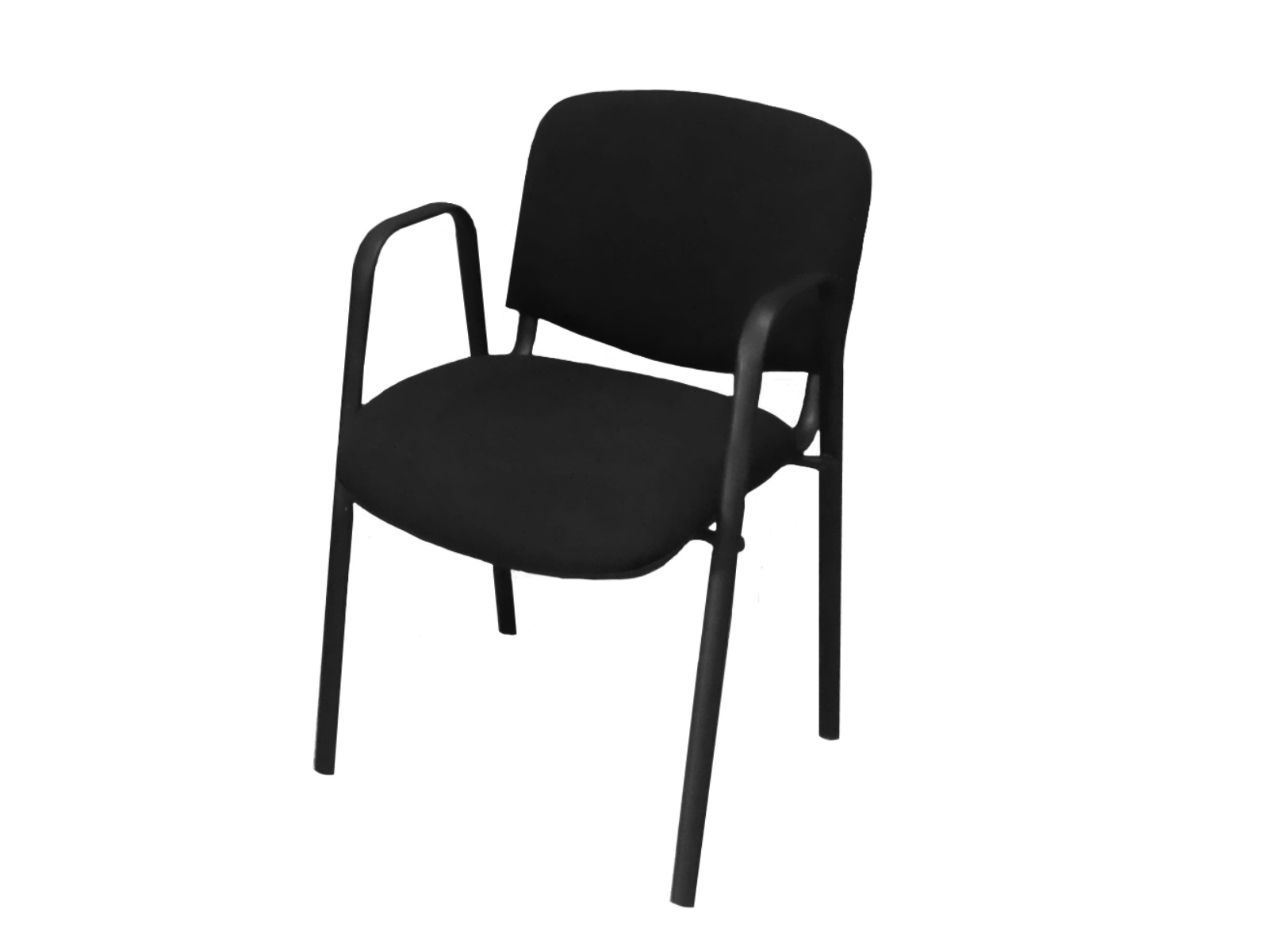 SILLA VISITA ISO C/BRAZOS COLOR NEGRO                       